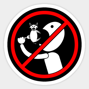 don't eat mr. cow Sticker